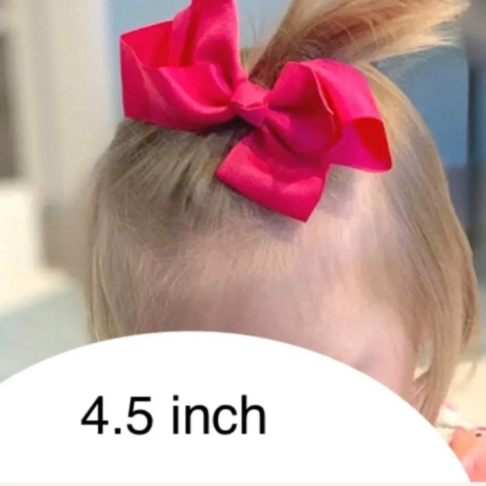 11 Rainbow Color Grosgrain Bows - 10-4.5” Bows & 1-6” Purple Bow